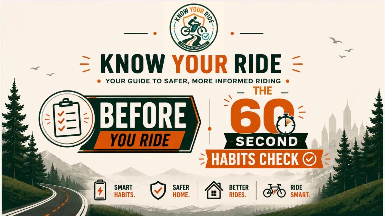 Know Your Ride artwork introducing the 60-second HABITS check.