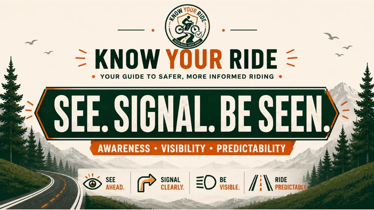Know Your Ride artwork about awareness, visibility, and predictability.